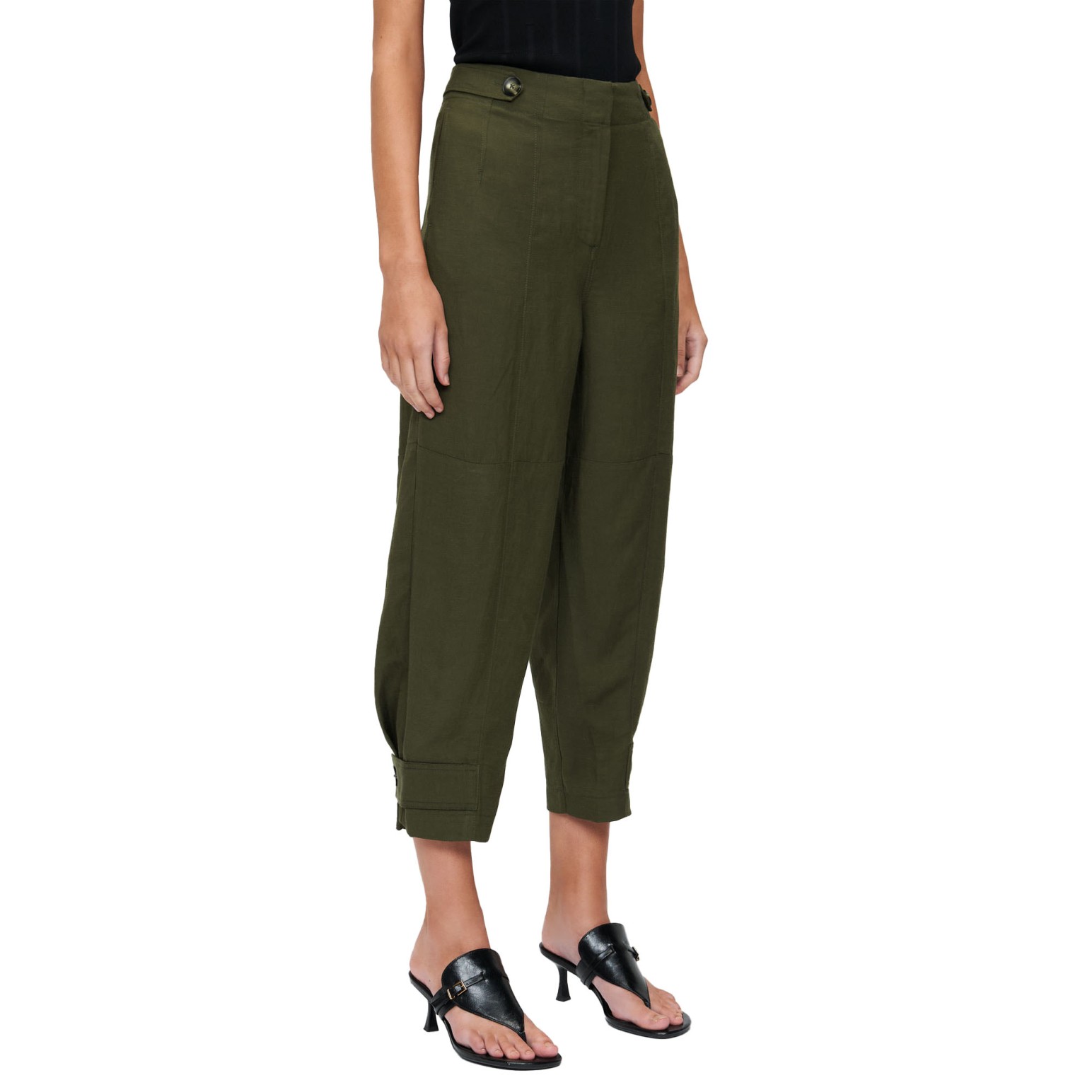 Veronika Maine Viscose Linen Utility Pant